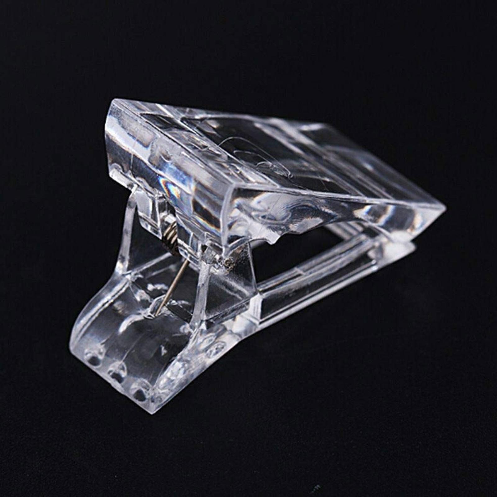 10pcs Acrylic Nail Clip Transparent Gel Quick Building Nail Tips Clips Fingernail Extension UV Clamps Manicuring Art Builder Tools Set