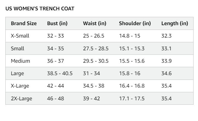 Women's Waterproof Trench Coat Classic Lapel Outerwear Coat with Belt