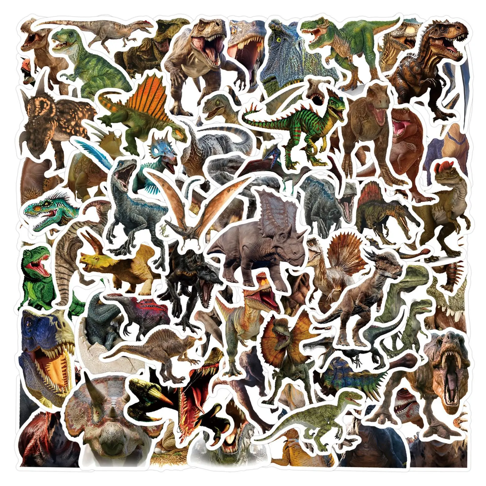 110pcs Jurassic Dinosaur Stickers for Kids Waterproof Vinyl Dino Stickers for Boys Girls Teens Waterbottle Scrapbook Laptop Skateboard Computer (Dinosaur)