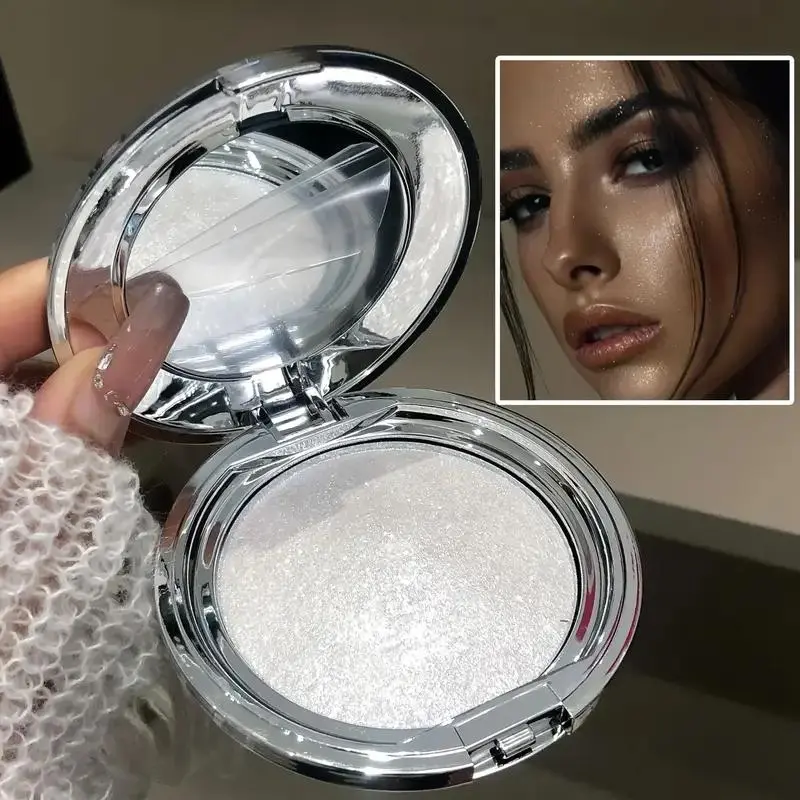 Starlight Shattered Diamond Highlighter, Pearlescent Fine Shimmering Highlighter, Delicate Brightening, Contouring Full Face, More Shimmering with Layering, Multi-Scene Use, Holiday Gift, Glow Highlighter, Glowy Highlighter