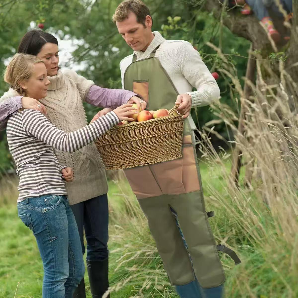 Garden Apron Gardening Knee Protector Multi-Pocket Outdoor Apron, Anti-Dirty Apron for Plant Trimming and Picking