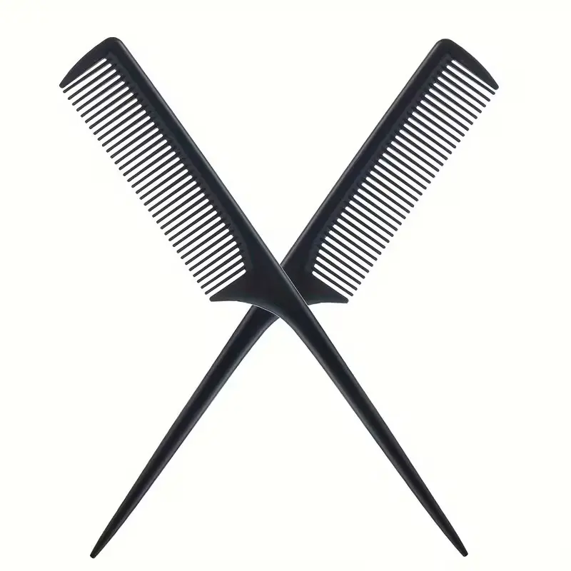 2-Piece Rat Tail Comb Set, Fine-Tooth Parting & Teasing Hair Combs, Anti-Static Heat-Resistant Styling Tools for Sectioning, Backcombing & Daily Hair Styling for Men and Women