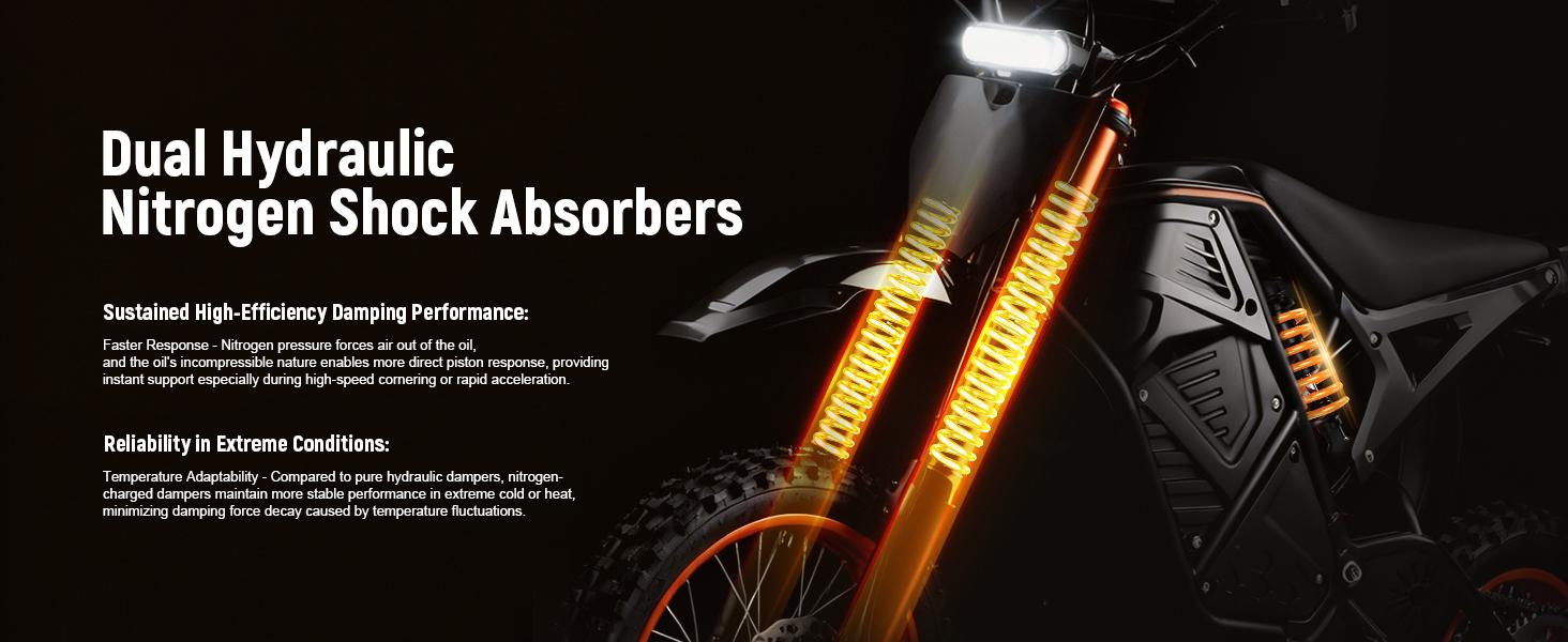 ESKUTE 3500W Peak Mid-Drive E-Bike for Adults | 60-Mile Range, All-Terrain, Dual Seat (For Off-Road & Permitted Street Use Only)