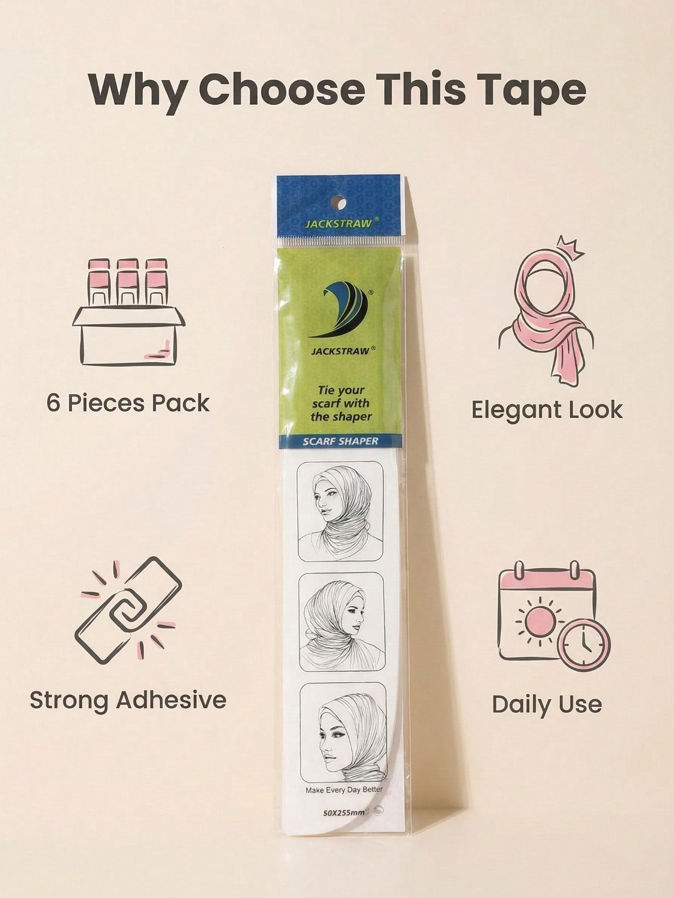 6pcs scarf shaper hijab tape Fixed Sticker Anti-Slip Stickers
