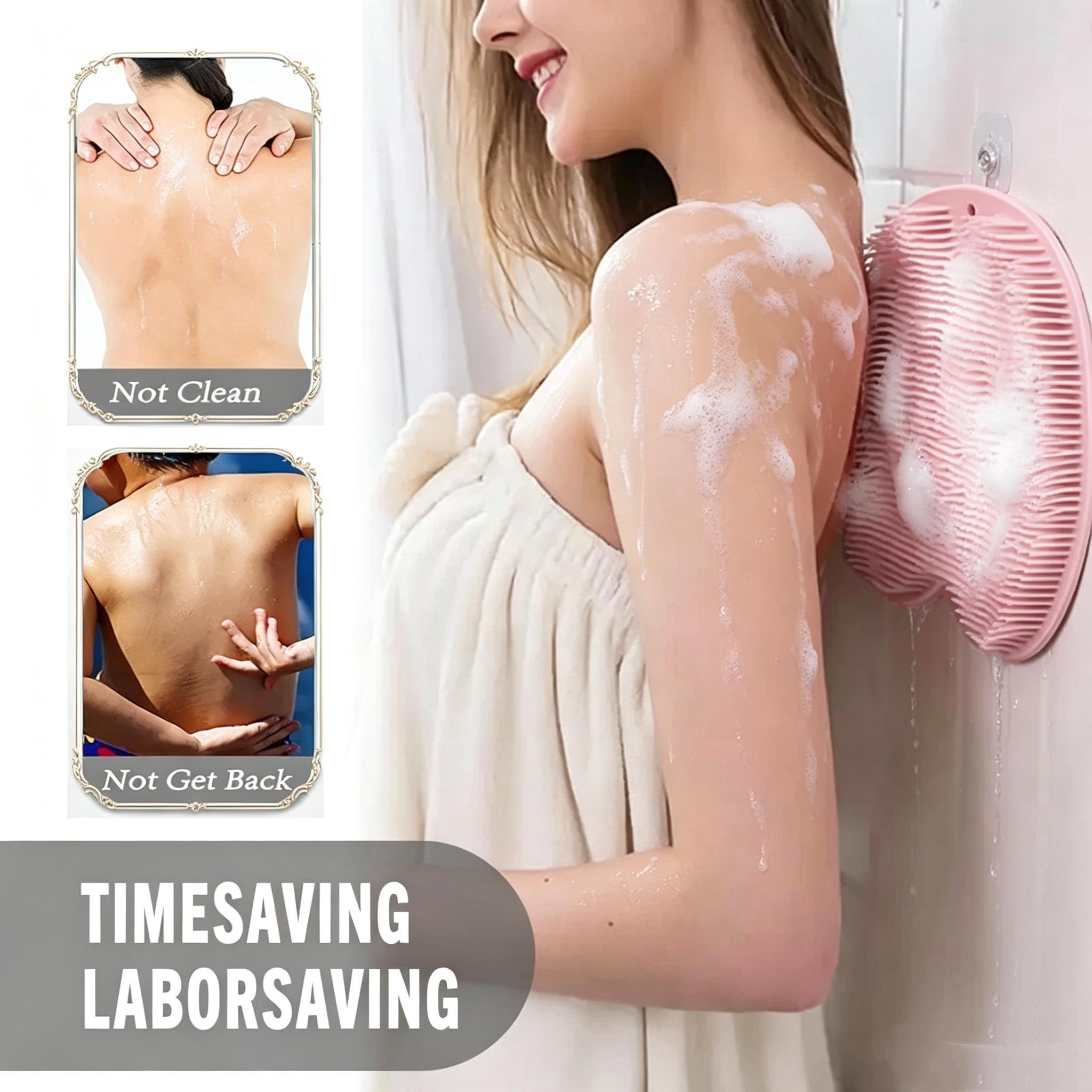 Silicone Shower Foot Scrubber Mat with Wall-Mounted Suction Cups, 25x30cm Feet & Back Cleaning Pad with Natural Sponge, Practical Hanging Brush, Fast Rinse Dry Relaxing Massage Bathroom Bath Accessory Silicone Shower Foot Scrubber Mat with Wall-Mounted Suction Cups, 25x30cm Feet & Back Cleaning Pad with Natural Sponge, Practical Hanging Brush, Fast Rinse Dry Relaxing Massage Bathroom Bath Accessory
