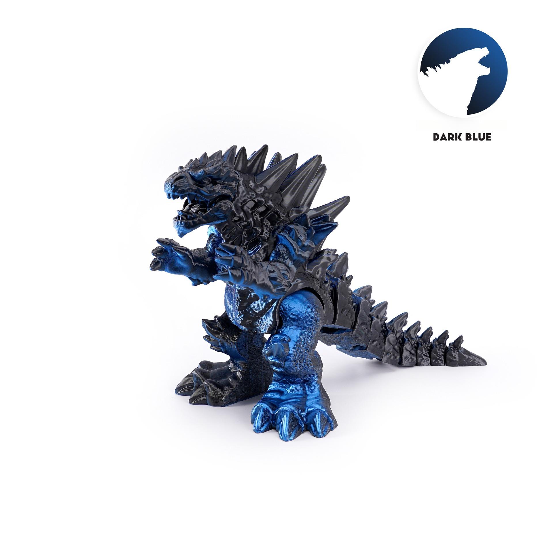 3D Printed Ice Godzilla Desktop Ornament, Transforming Figure Gift for Boys, Craftsmanship Toy, Trendy Collectible