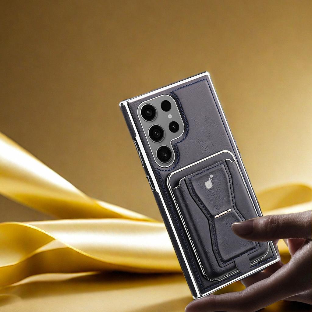 For  S24/S22/S23 magnetic card bag wallet style high-end business and fashion phone case