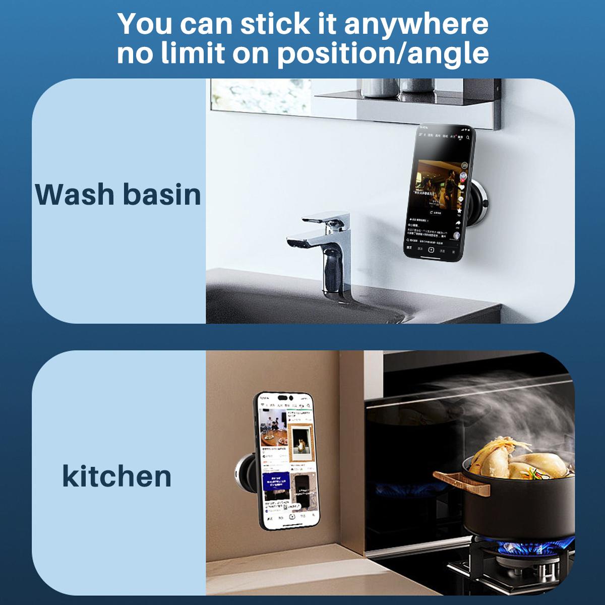 360° Rotatable Car Magnetic Phone Holder, Car Navigation Holder Vacuum Adsorption &Magnetic Adsorption Double-sided,For Windshield and Dashboard,Kitchen,Bedroom,Office,Multifunctional Phone Accessories for iPhone & Android Smartphone,Christmas Gift