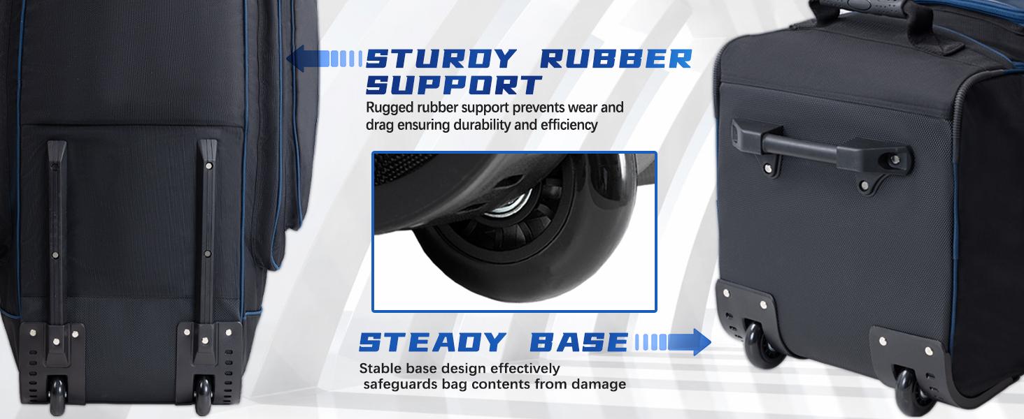 UNIHIMAL Soft-Sided Golf Travel Bag Cover with Wheels, 1680D Material with Padded Head and Leather Accents, Foldable Travel Golf Bags for Airlines