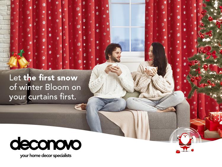 Deconovo Christmas Themed Blackout Curtain Set (2 Panels, Red Snowflake Pattern) – Thermal Insulated Holiday Drapes for Bedroom & Living Room Decor Deconovo Christmas Themed Blackout Curtain Set (2 Panels, Red Snowflake Pattern) – Thermal Insulated Holiday Drapes for Bedroom & Living Room Decor