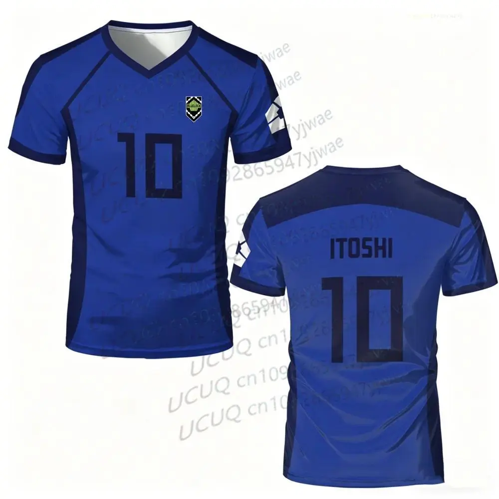 Summer Japanese Anime Blue Lock Isagi Yoichi Football Jersey Men Women Tee Kid Cosplay T-shirt Anime Gifts