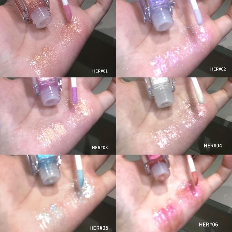 Shimmering Glitter Lip Gloss, Radiant Metallic Pearl Finish, Shiny Makeup Effect with Long-Lasting, Non-Sticky Formula, Suitable for All Skin Types