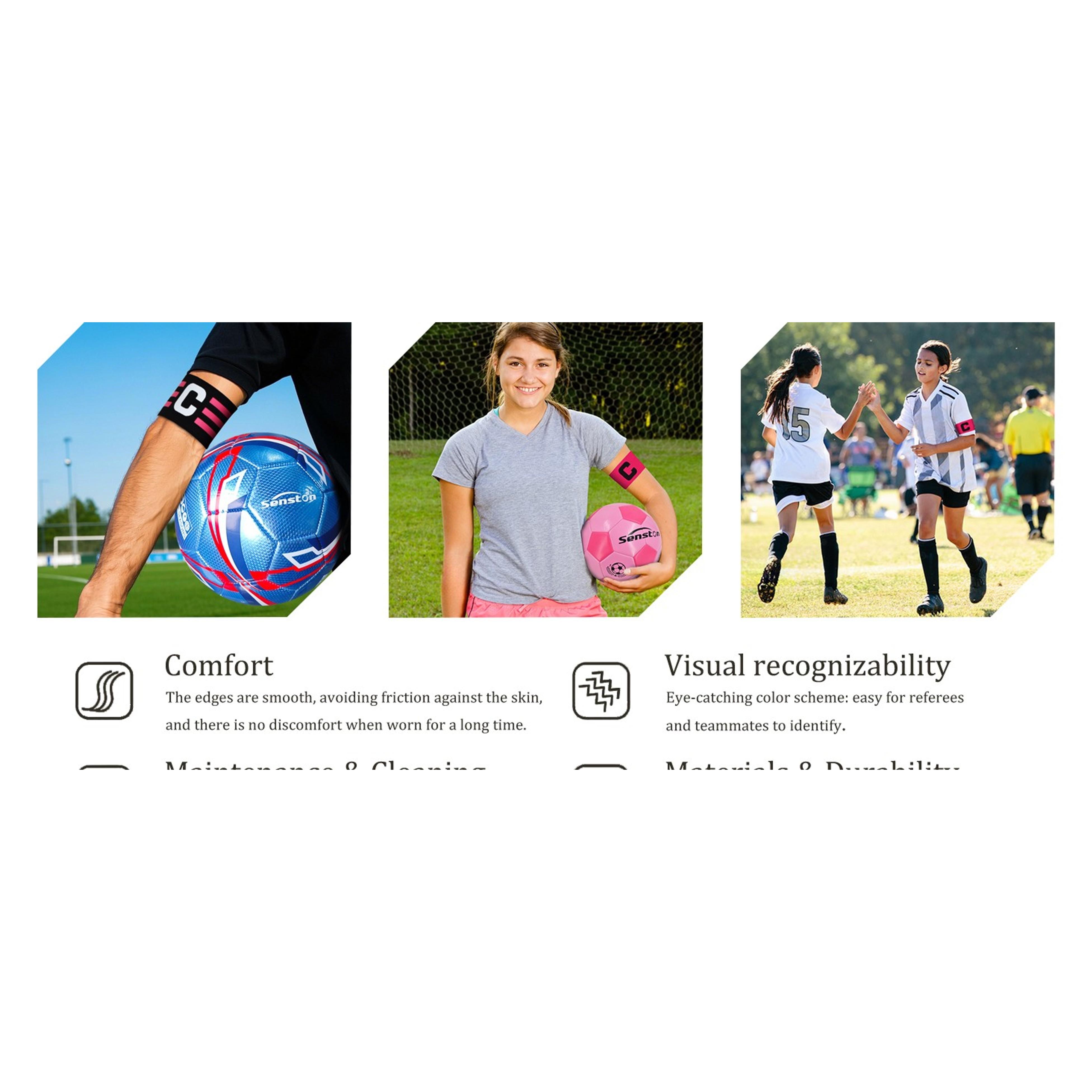 Soccer Ball Captains Armbands for Adult and Youth 3Pcs