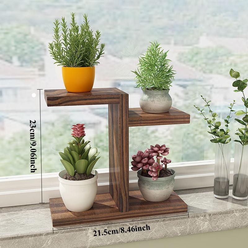 Chic Multi-Tiered Desktop Plant Stand – Versatile Wall Organizer for Living Room, Window Sill & Balcony, Perfect for Succulents, Pots & Home Decor – Compact Design for Tidy Spaces