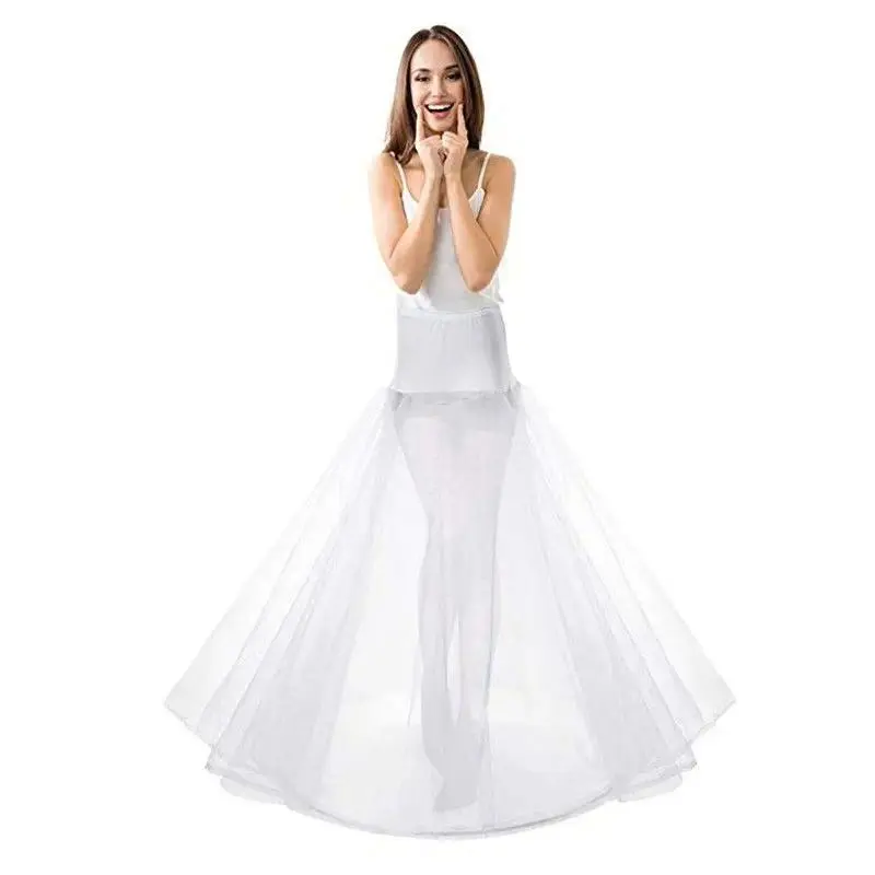 New 6 Hoops Big White Quinceanera Dress Petticoat Super Fluffy Crinoline Slip Underskirt For Wedding Ball Gown