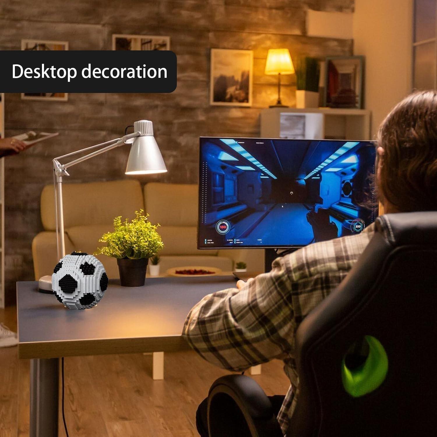 Football Building Blocks Set, 850 Pieces Stem Educational Toy for Kids Aged 8+, Micro Particles Construction Kit, Unisex Gift