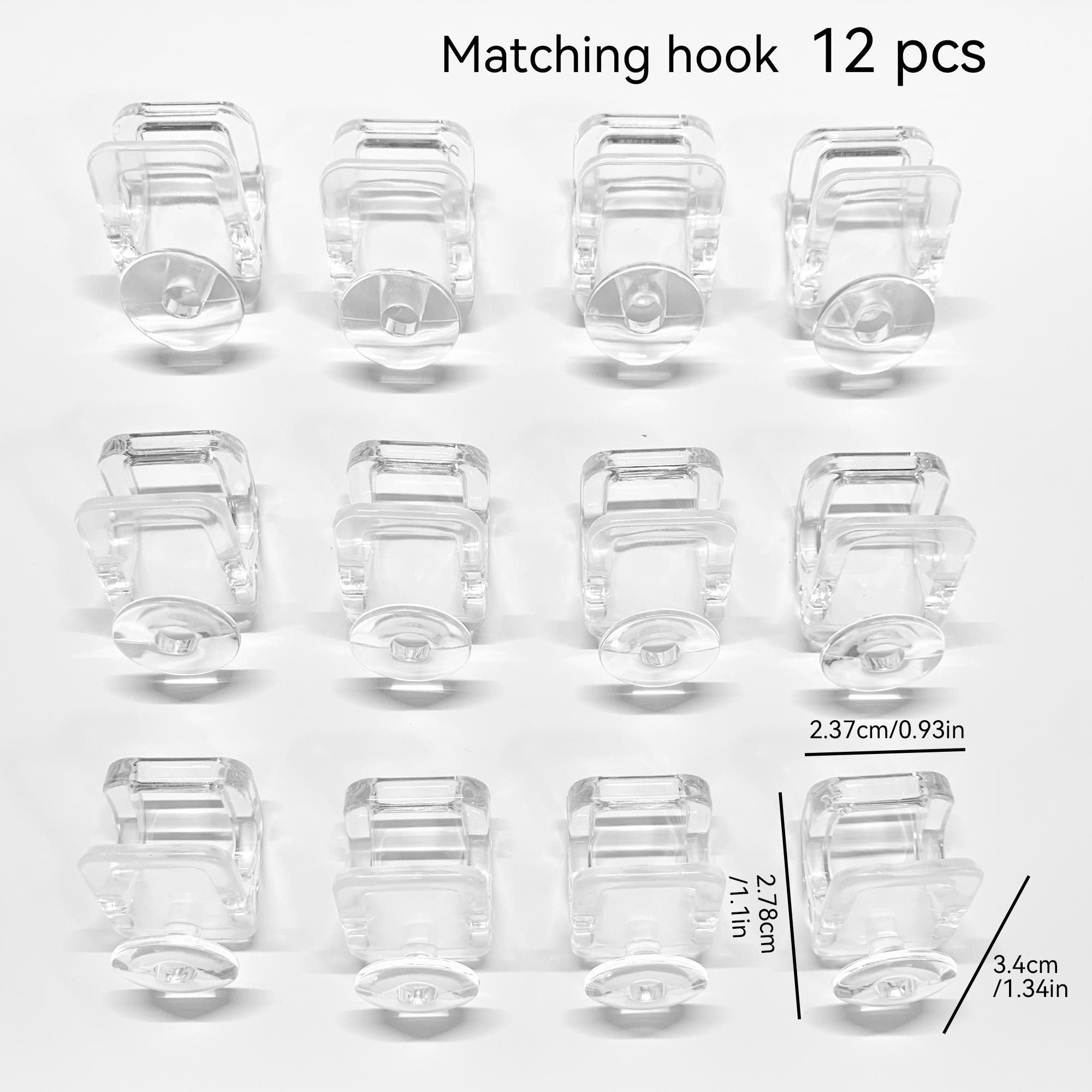 Plush Hanging Display Storage Box Set with 4 Transparent Hooks, Dustproof Moisture-Proof, Stackable, Space Saving Organizer, Dustproof Organizer Boxes, Suitable for Pop Mart Collectibles, Keychain Display, Durable Storage