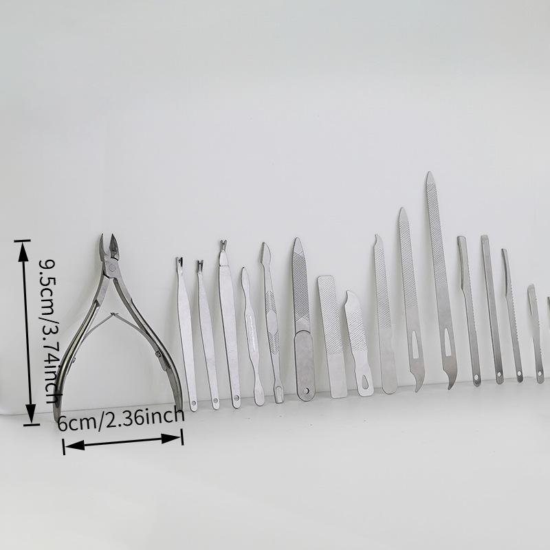 15Pcs/Set Cuticle Trimmer Cuticle Remover Cuticle Pusher,Stainless Steel Professional Pedicure Manicure Tools Cuticle Nippers Cutter Clippers Kit for Finger and Toe Nail,Christmas Gifts,Hand Tools Kits,Fathersdaygift-YY2