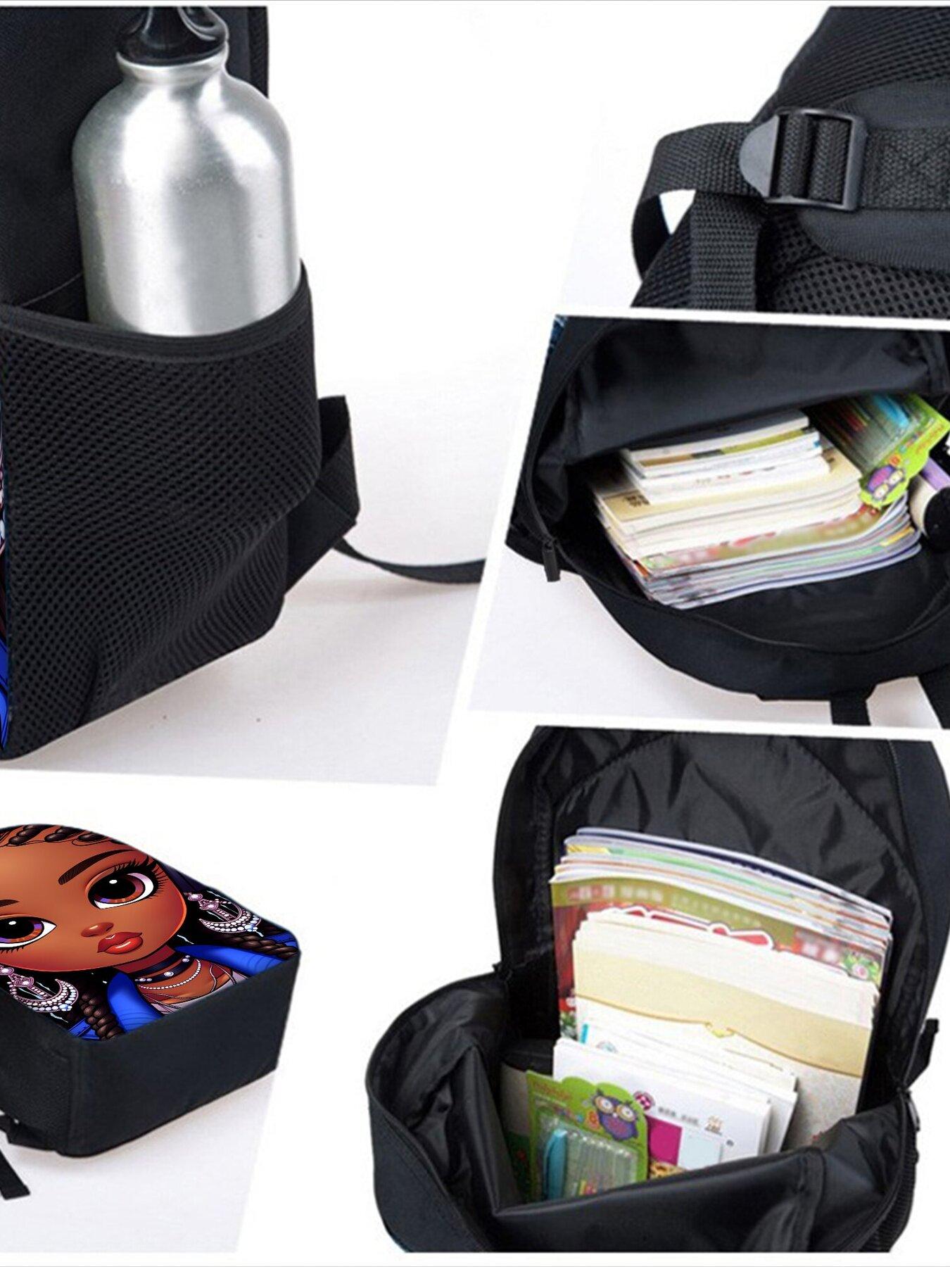 African Girl Pattern Print Single-Layer Backpack