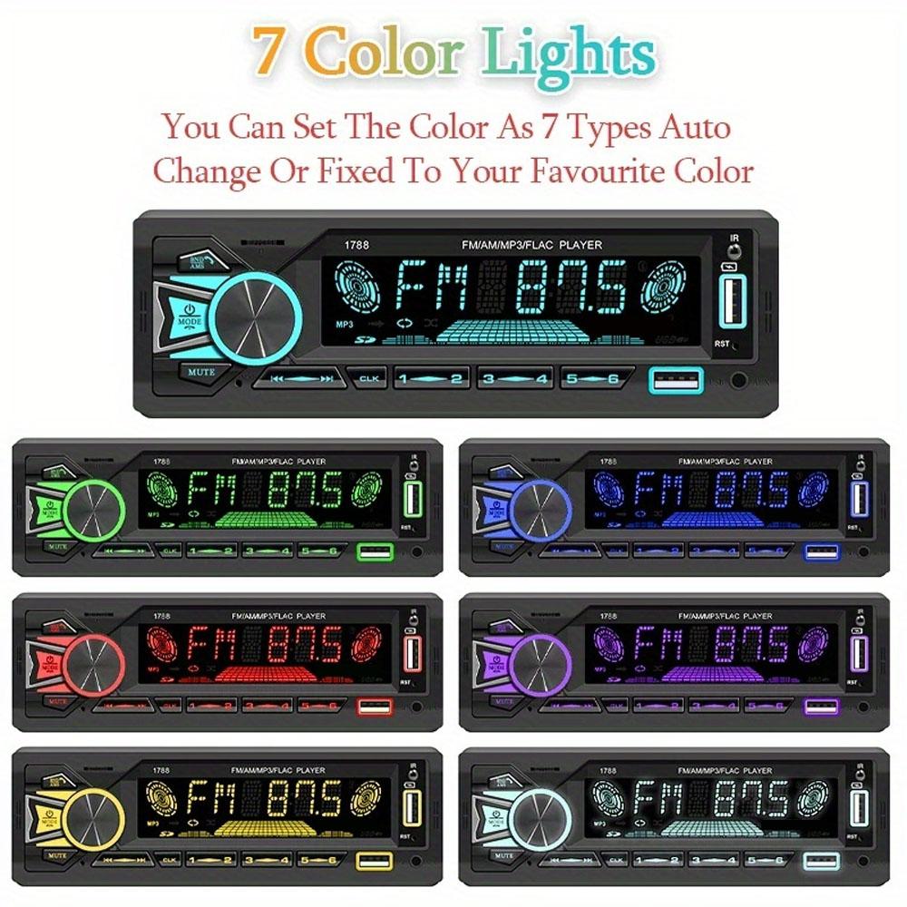 Bileeko 1din Car Bluetooth-compatible Mp3 Player, Single Din Car Radio with Remote Control, Universal Car Audio System, Supports Phone Charging. PHBH in stock