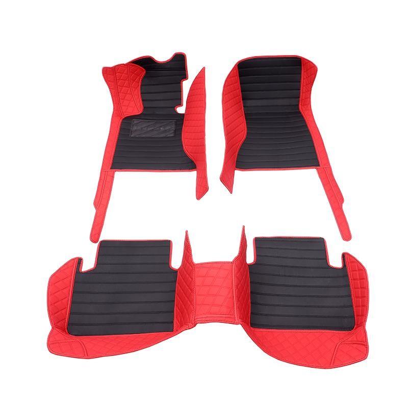 Car floor mats are suitable for Nissan Juke、Pathfinder R51、March、Tiida、Qashqai、d40、Versa、Kicks、Patrol、X Trail T32、Note E12、Teana j32, Anti slip and wear-resistant PU leather car interior mat, car interior accessories, not sold in the UK