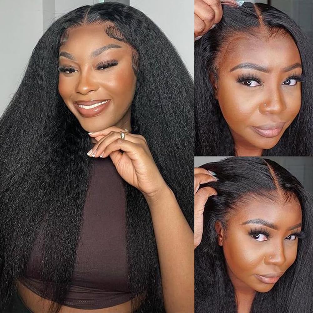 [NEW IN HALF WIG] Kinky Straight 3 in 1 Half Wig Real Human Hair for Women Glueless Wear and Go No Lace Flip Over Half Wig Beginner Friendly Seamless Clip In Wigs 200% #TikTokShopHolidayHaul