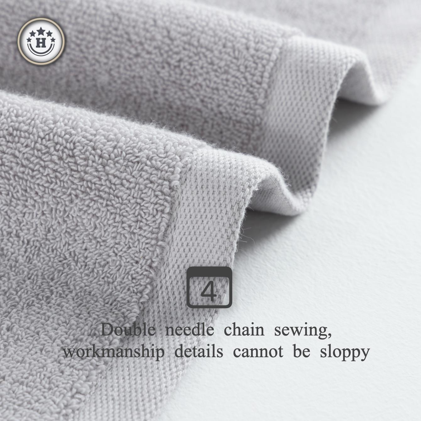 Luxury Bath Towel Set of 8 Pieces, 100% High Absorbent Turkish Towels, 2 Luxury Bath Towels 700gsm, 2 Hand Towels & 4 Face Cloths