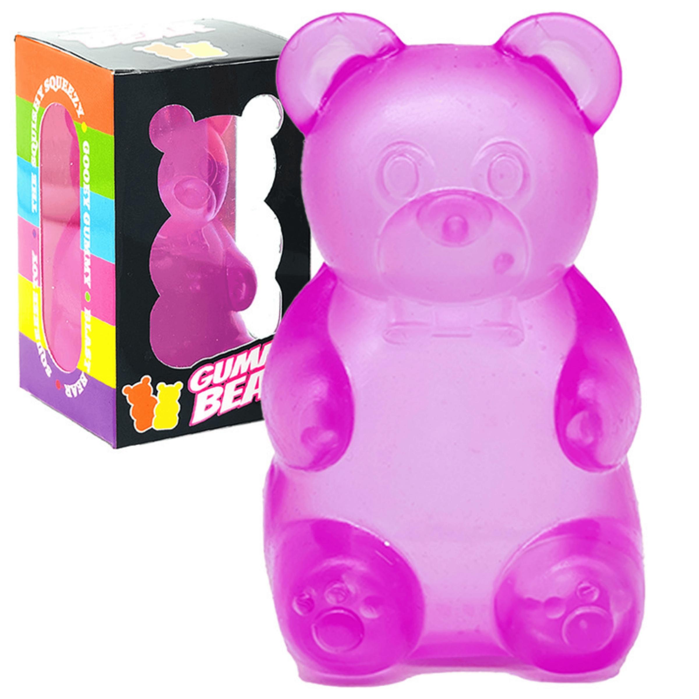 1/4 Counts Gummy Bear Sensory Fidget Toy with Jelly-Like Filling, Squeeze Stress Relief Toy, Ideal Birthday Gifts & Gift Bag Stuffers