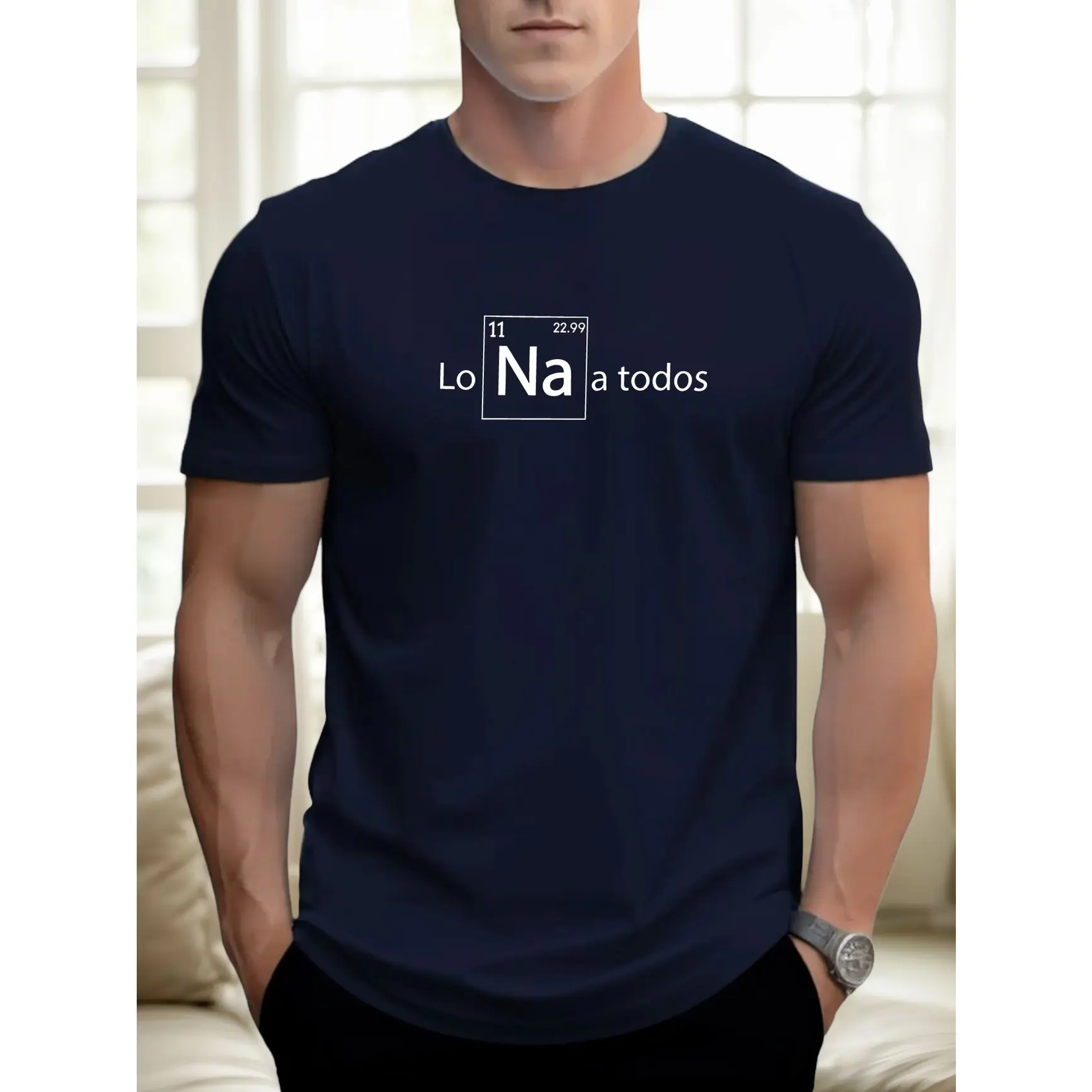 Lo Na A Todos Sodium Element Periodic Table Graphic Cotton Oversized T‑Shirt, Funny Science Nerd Outfit, Valentine Gift, Comfort Fashion Present For Him Her