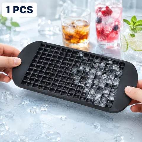 Ice Cube Tray, 160-grid Silicone Fruit Ice Cube Maker, DIY Small Square Ice Cube Mold for Kitchen, Ice Cube Trays for Freezer