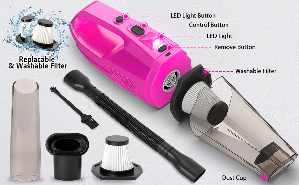 Thinklearn Car Detailing Kit with 8000Pa High Power Vacuum Cleaner, 7 Detailing Brushes, Microfiber Towels, and Storage Bag for Interior Car Cleaning Thinklearn Car Detailing Kit with 8000Pa High Power Vacuum Cleaner, 7 Detailing Brushes, Microfiber Towels, and Storage Bag for Interior Car Cleaning