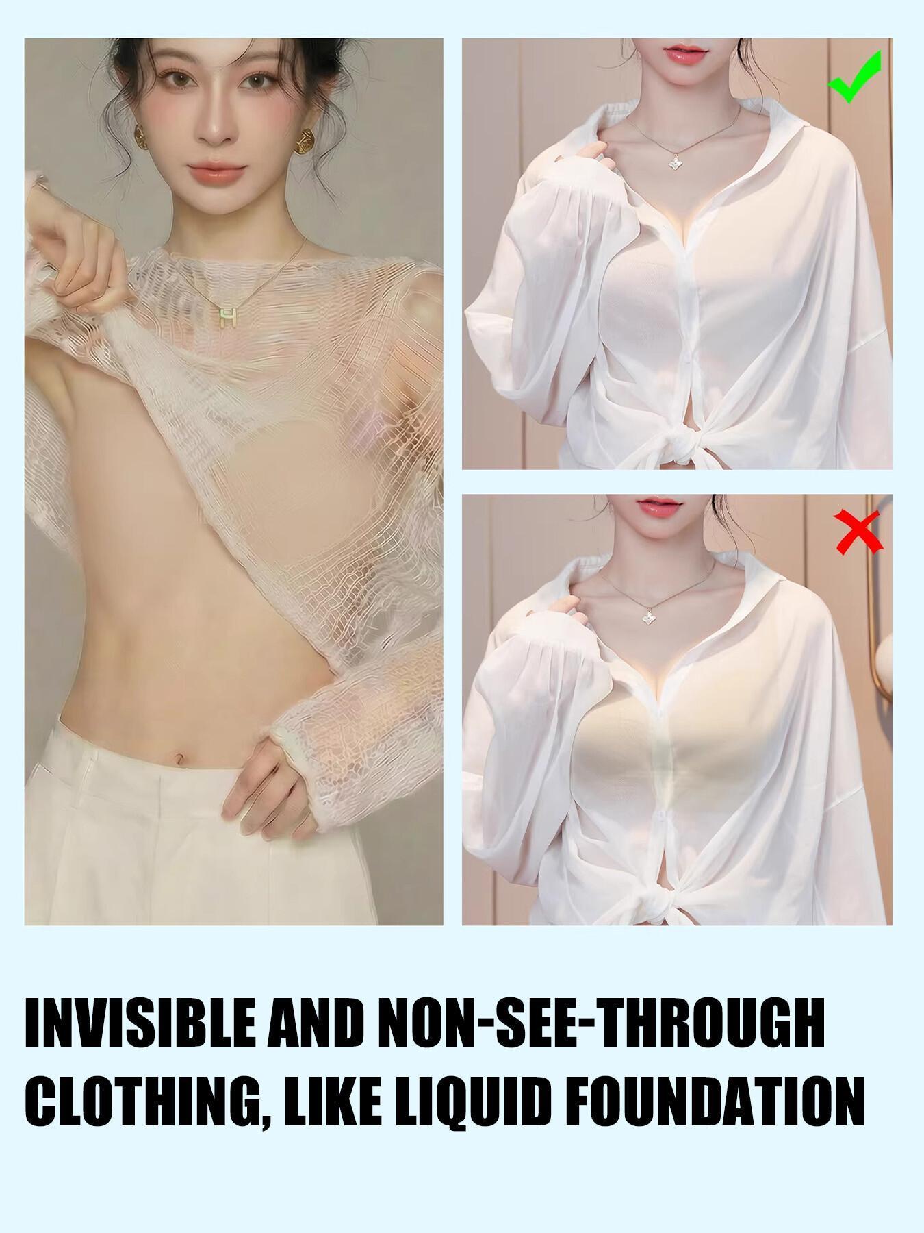 Women's transparent sticky gathering bra, gathers the breasts, prevents them from spreading outward, invisible and seamless bra pads, no shoulder straps bra, suitable for dresses, wedding gowns, formal wear, bikinis, casual minimalist bras