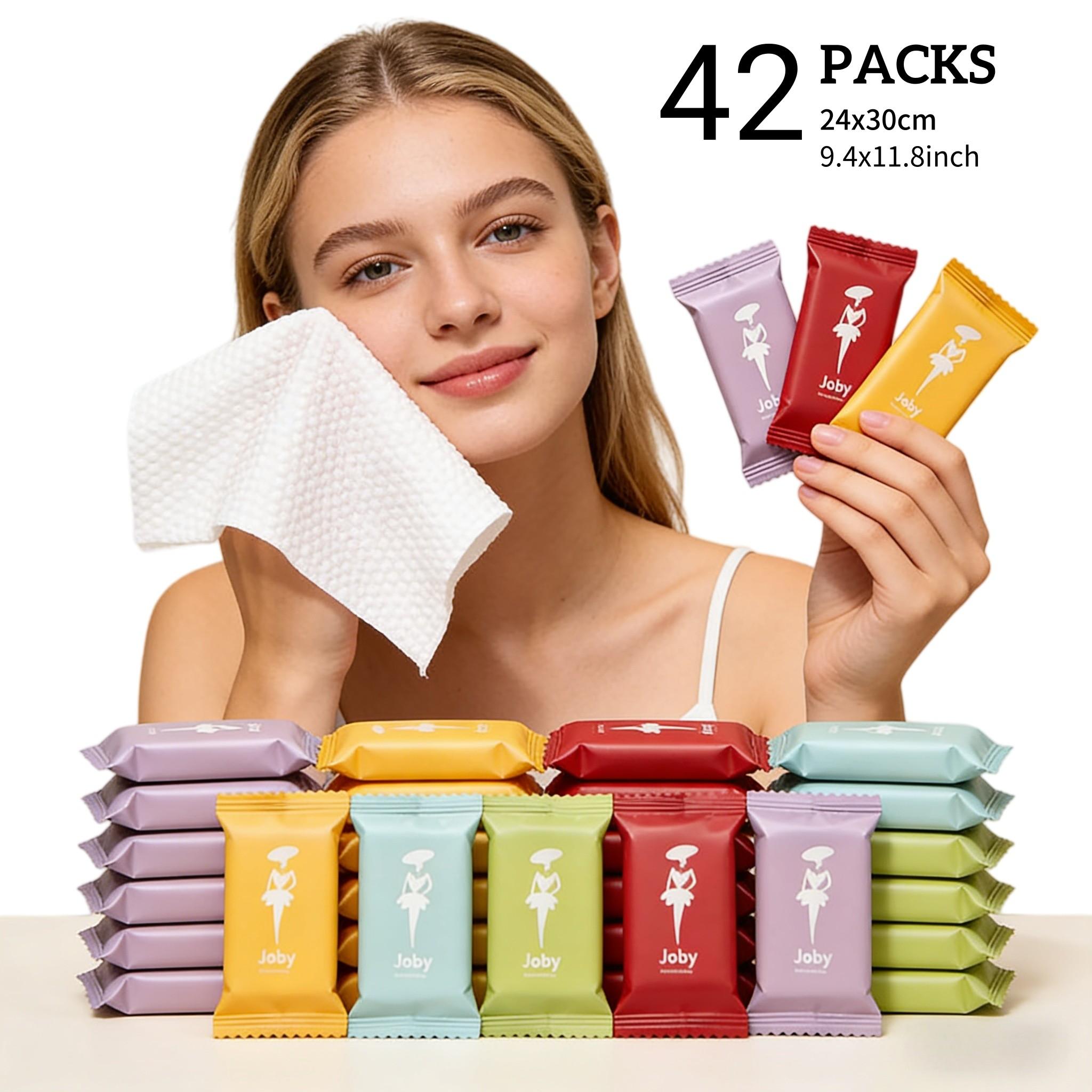 42 Packs Extra Thick&Large Compressed Towel Tablets – Disposable Face Towels & Washcloths for Travel, Camping Outdoor Use