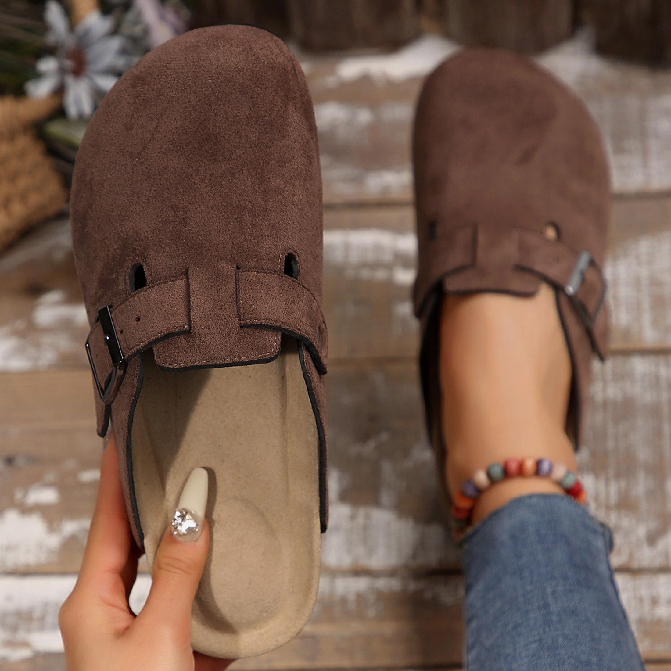 Stylish Cork-Base Platform Sandals with Adjustable Strap - Comfortable Women's Shoes for Casual Walking