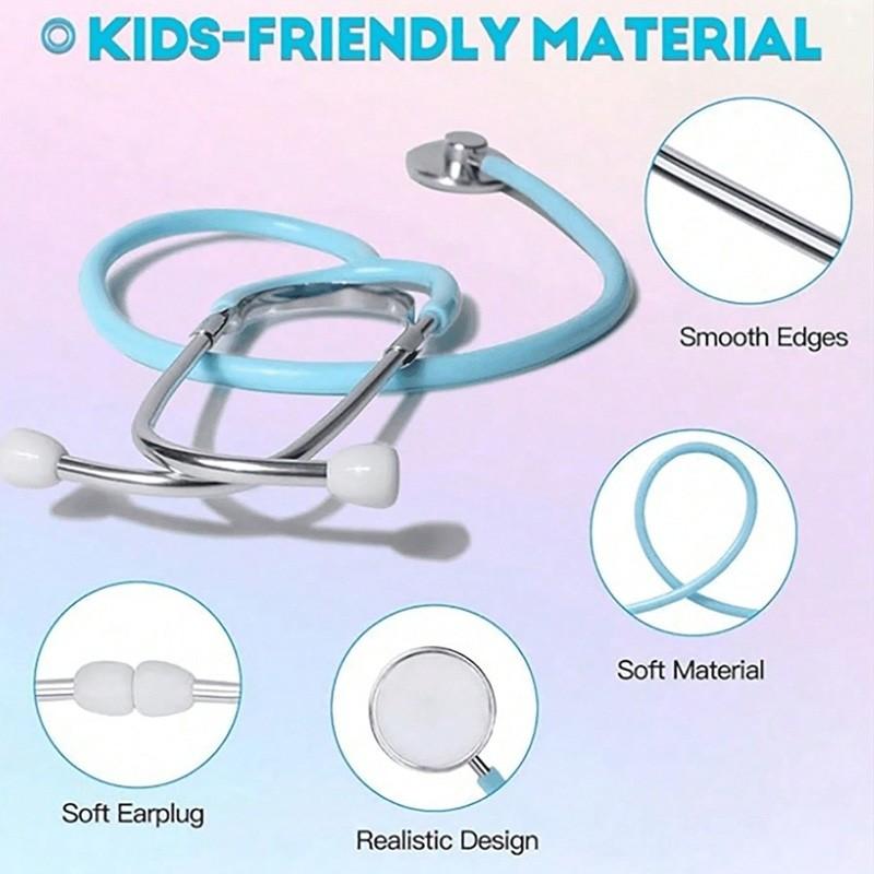 Handmade Simulation Stethoscope Toy, Ideal for Science & Creative Play, Durable Plastik Construction, Perfect Gift for Kids