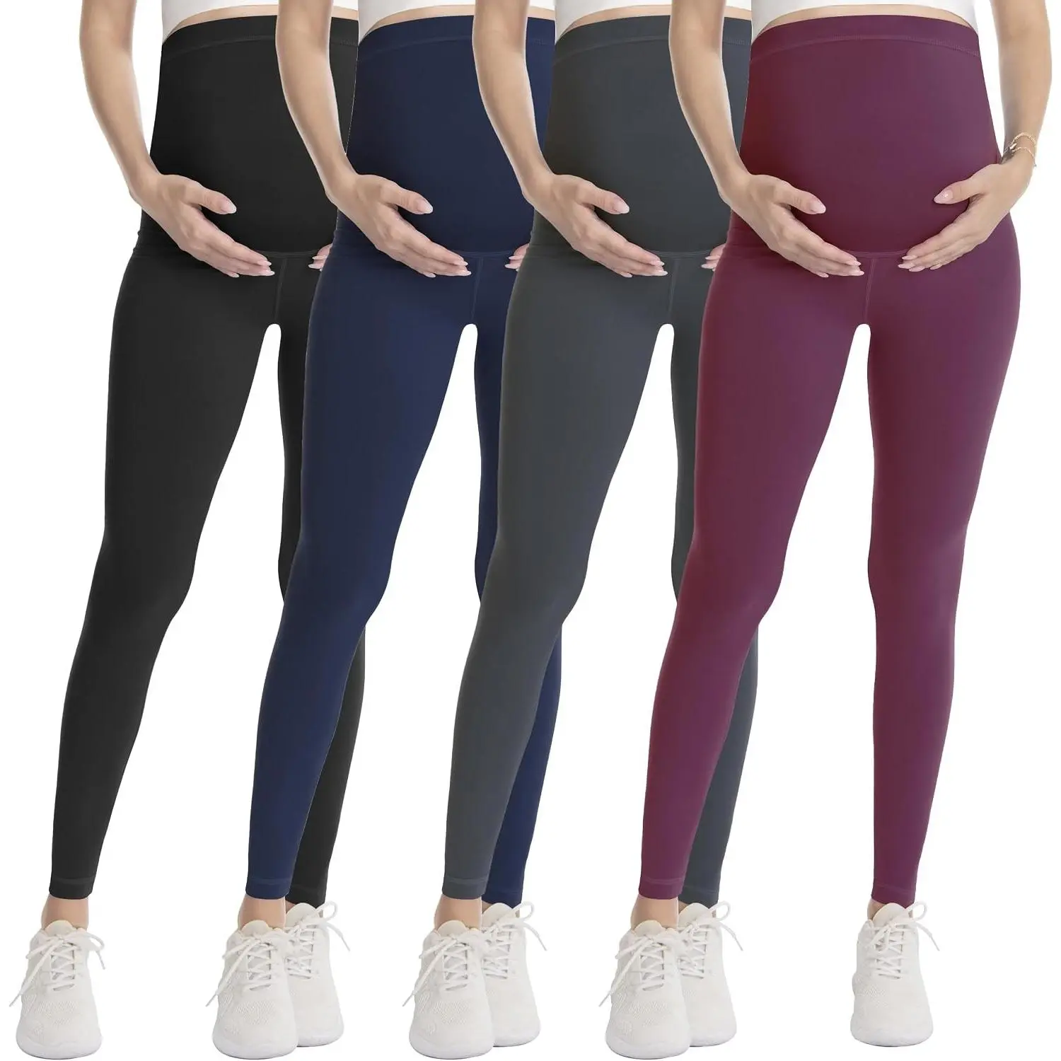 Maternity Over Belly Leggings, Soft Support Yoga Tights Pants | Maternity leggings pregnancy yoga work cotton plus size cute tight ankle compression black four seasons bump friendly support