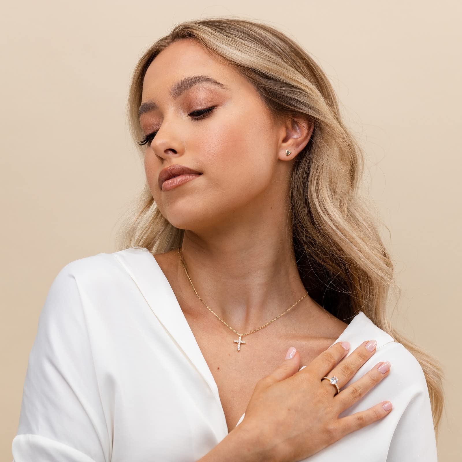 EAMTI Easter Cross Necklace for Women Men