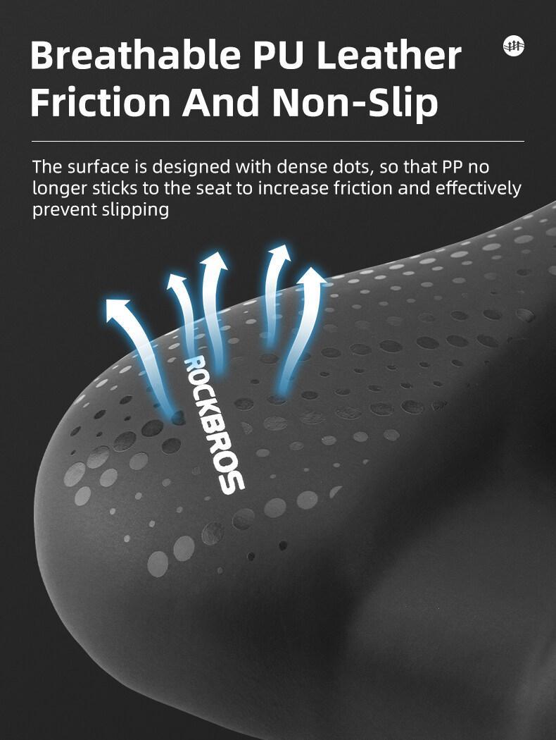 ROCKBROS Bike Seat for Men Women Comfort Wide Gel Bike Seat Replacement,Breathable Waterproof Padded Bicycle Saddle, Compatible with Cruiser/Mountain/Fat Bikes