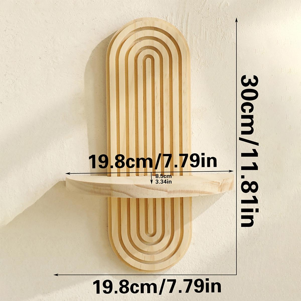 The log-colored wall-mounted shelf features a natural wood design, serving both storage and display purposes in living rooms and bedrooms, effortlessly adding a touch of natural artistry to your living space.