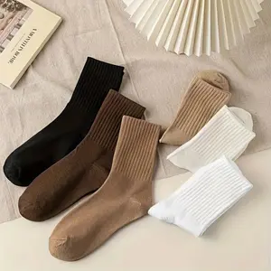 6 Pairs Assorted Color Slouch Socks, Gentle Tones for Easy Matching, Unique Crew Socks for Daily Wear