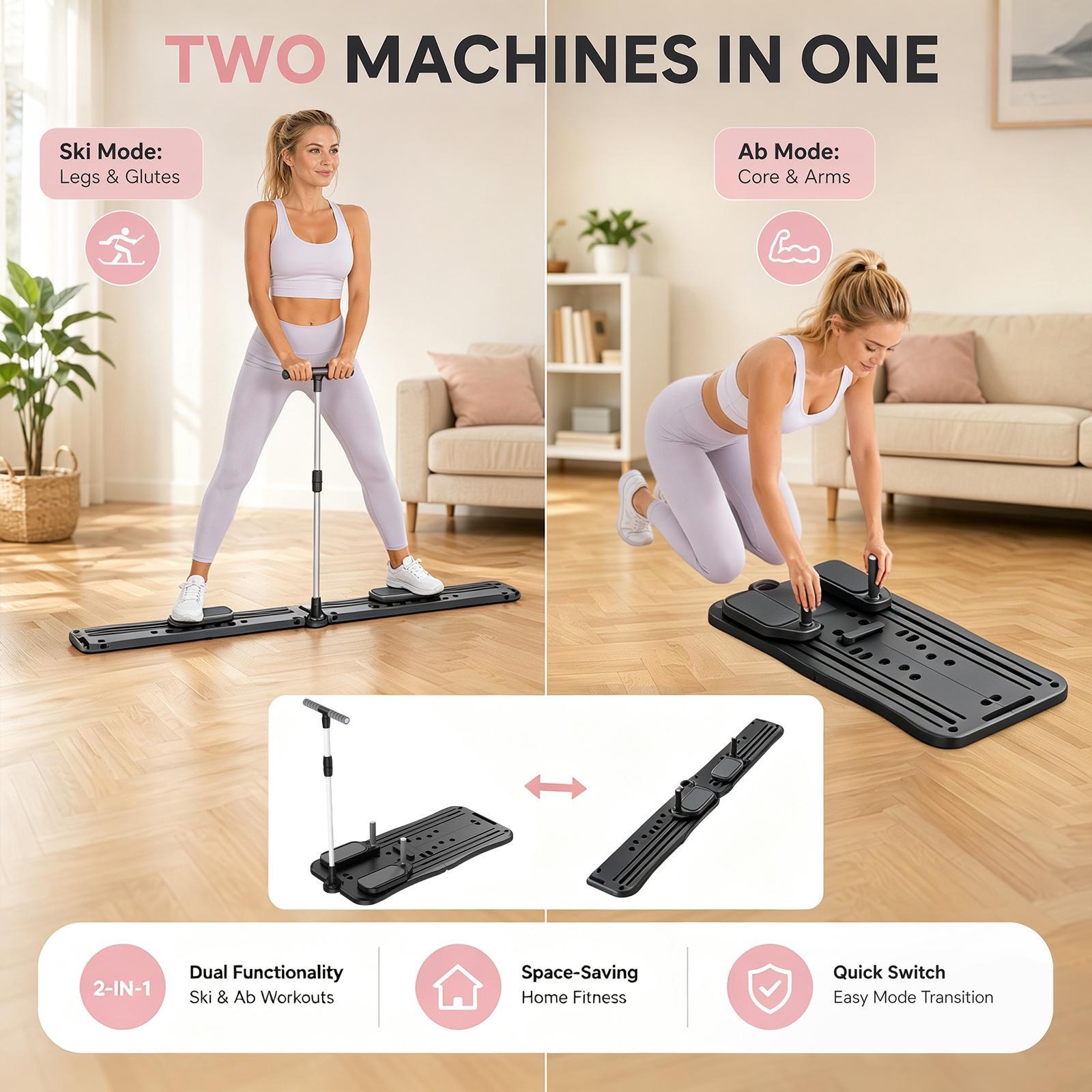 Multi functional home pilates workout tool 4 in 1 ab exercise board pilates board pilates reformer foldable lightweight core training gym fitness equipment