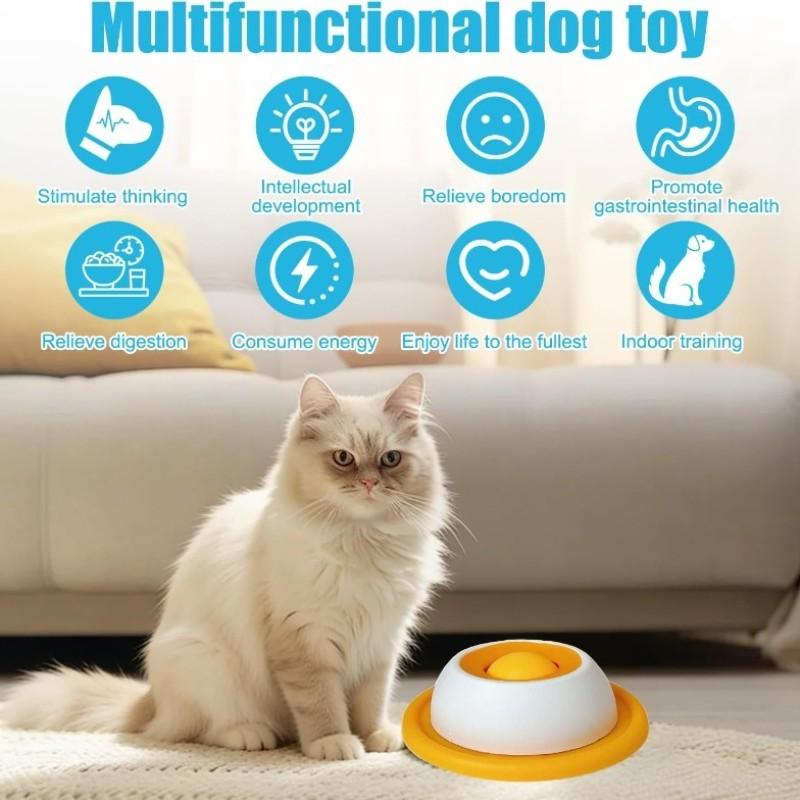 Dog Lick Bowl Slow Feeder Interactive Anxiety Relief Snack Dispenser, Non-Slip Base, Designed for Puppies and Kittens, Promotes Dental Health