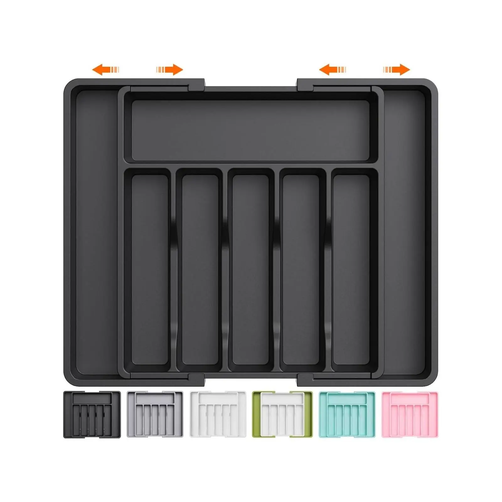 Extra Large Silverware Drawer Organizer, Expandable Utensil Tray Kitchen Knives Block