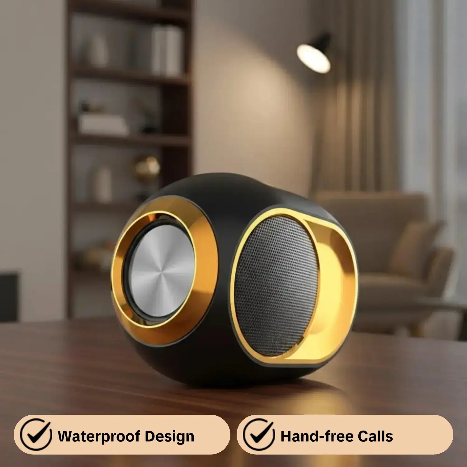 Portable Bluetooth Speaker, Rechargeable Party Speaker, Desktop Speaker, Wireless TWS Pairing, Deep Bass & HD Sound, Waterproof Outdoor Speaker with Mic for Hands-Free Calls, AUX & TF Card Support, Long Battery Life, Ideal for Parties, Camping