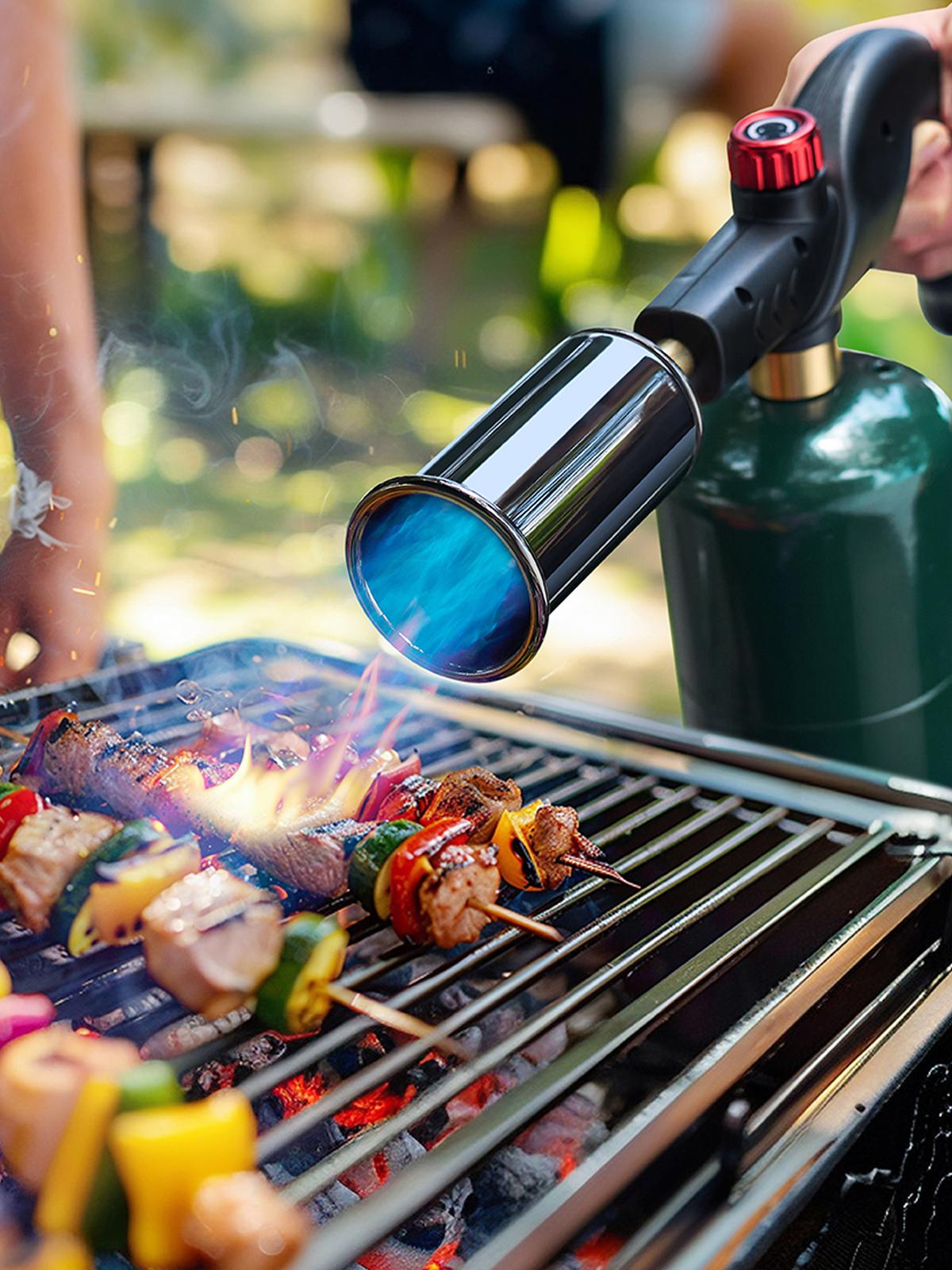 ThermoMaven Propane Torch for Kitchen Cooking, Flamethrower-Style Torch Lighter with Unlimited Adjustable Flame, for Outdoor and Party, Charcoal Starter (Propane Tank Not Supplied), Black Friday and Christmas Gift