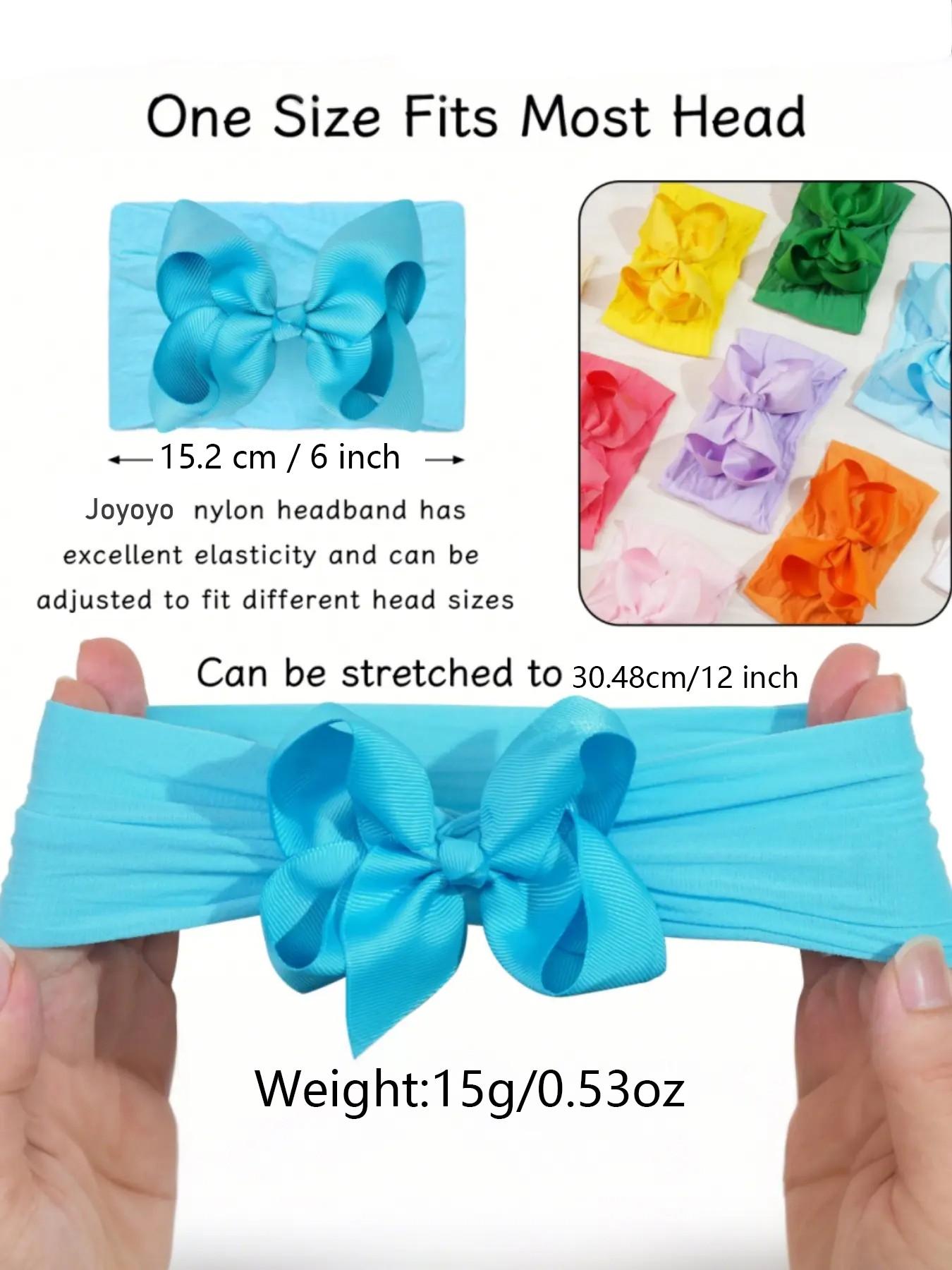 20 Pack Baby Hair Bows, 4 Inch Butterfly Knot Headbands, High Elastic Soft Hair Accessories, Infant Shower Gifts, Baby Big Head Bow