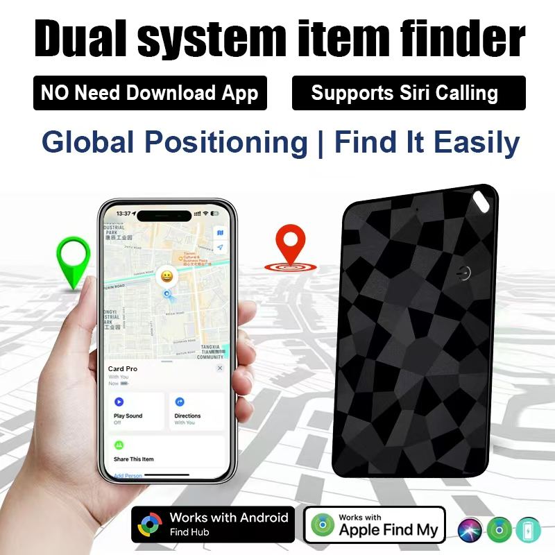 Wallet Tracker Card Air Tag, Bluetooth-compatible Smart Wallet Finder, Ultra-Thin 0.08 Inch, IP68 Waterproof, Supports Android & iOS, Luggage Tags, Passport, Wallet Locator