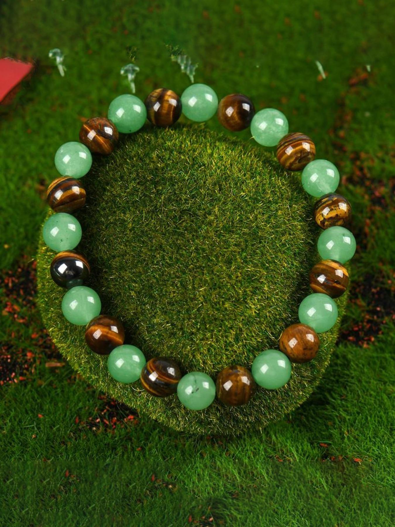 Attract Wealth Bracelet with Glass Design, Blue Handwoven Friendship Style, Symbolizes Luck and Protection, Fashionable Energy Balance Accessory, High Quality Bracelet