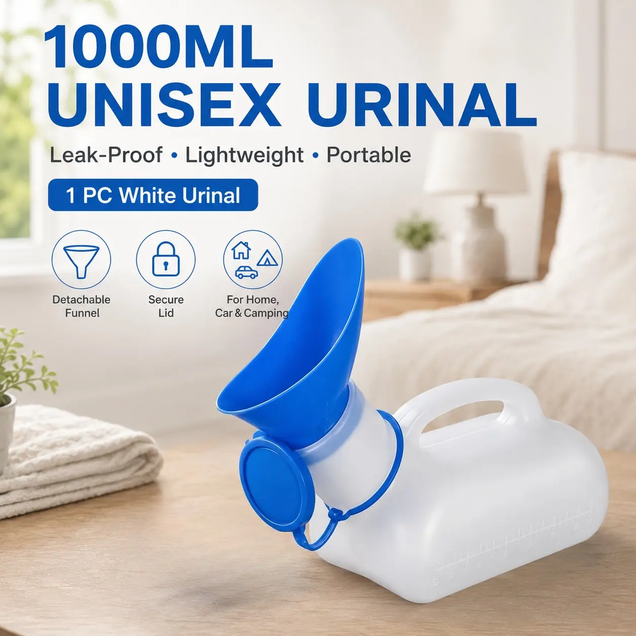 Portable Foldable Emergency Toilet for Car, Plastic Material, Unisex, Outdoor Camping, Long Trips, Fishing, Mobile Toilet, Folding Camping Toilet
