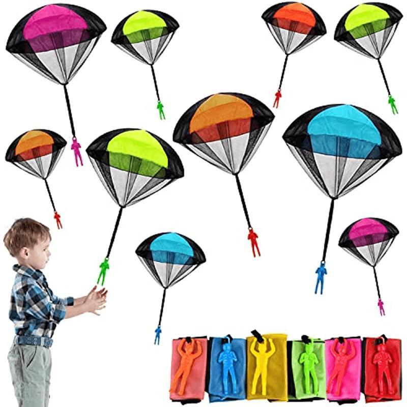 Hand Throwing Parachute Toy Set with Soldiers, No Battery Required Outdoor Flying Toy, Perfect Party Gift, Durable Design